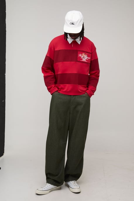 Oversized Boxy Heart Printed Rugby Polo - Image 4
