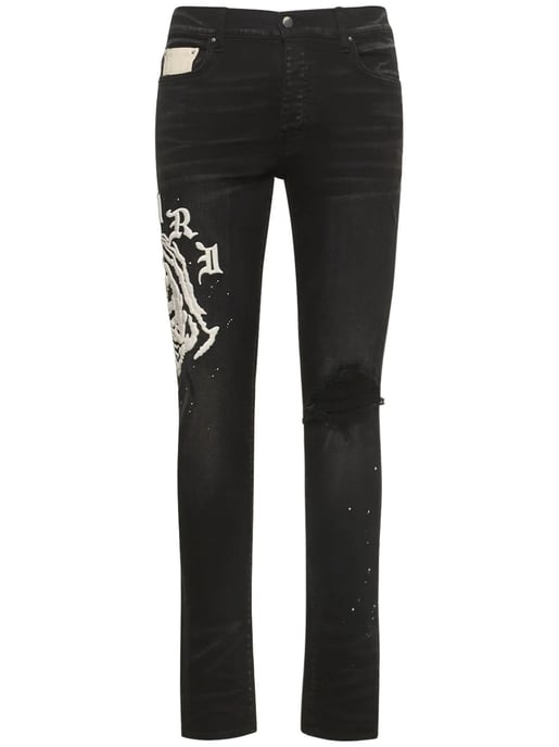 Wes Lang Reaper Logo Aged Jeans in Black - Image 2