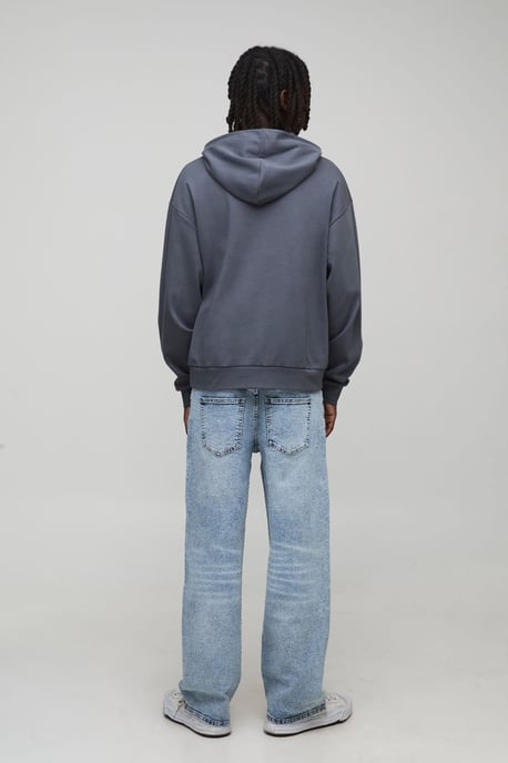 Relaxed Fit All Over Clear Rhinestone Embellished Jeans - Image 2