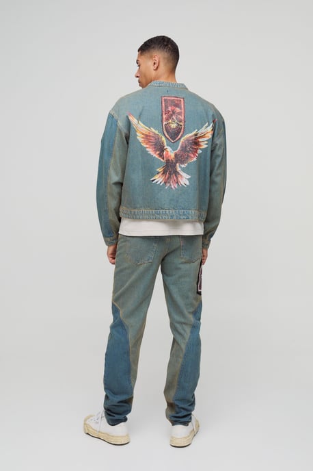 Slim Stacked Gothic Applique Jeans - Image 2