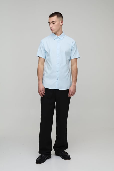 Slim Fit Short Sleeve Cotton Shirt - Image 4