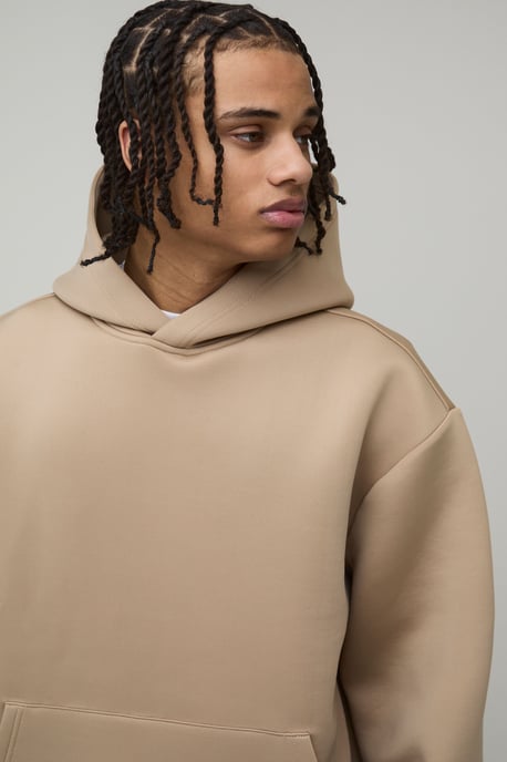 Oversized Boxy Bonded Scuba Hoodie - Image 3