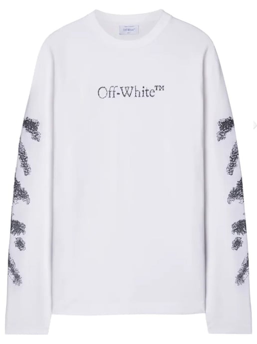 Diags Bit Book Sweatshirt in White - Image 1