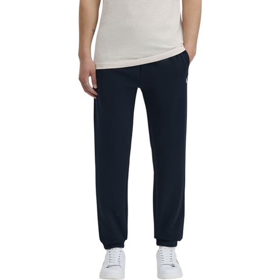 Fred Perry Mens Loopback Cuffed Joggers Navy - Image 3
