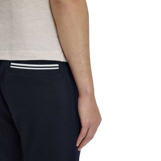 Fred Perry Mens Loopback Cuffed Joggers Navy - Image 6