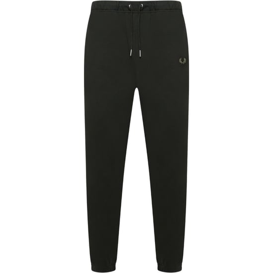 Fred Perry Mens Loopback Cuffed Joggers Green - Image 2