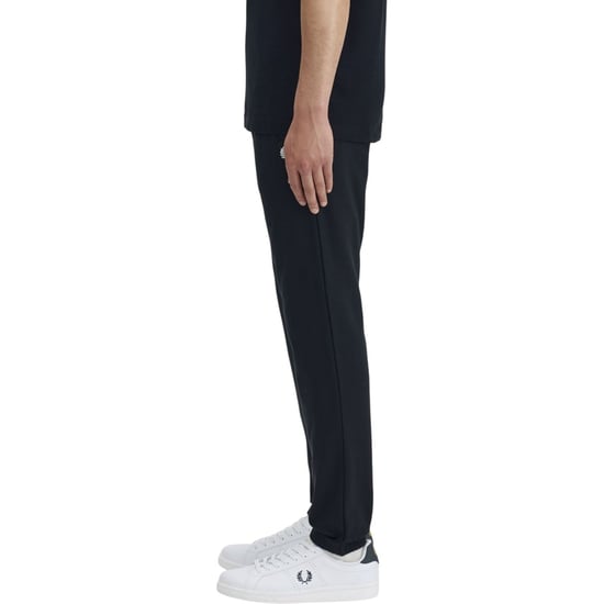 Fred Perry Mens Loopback Cuffed Joggers Black - Image 4