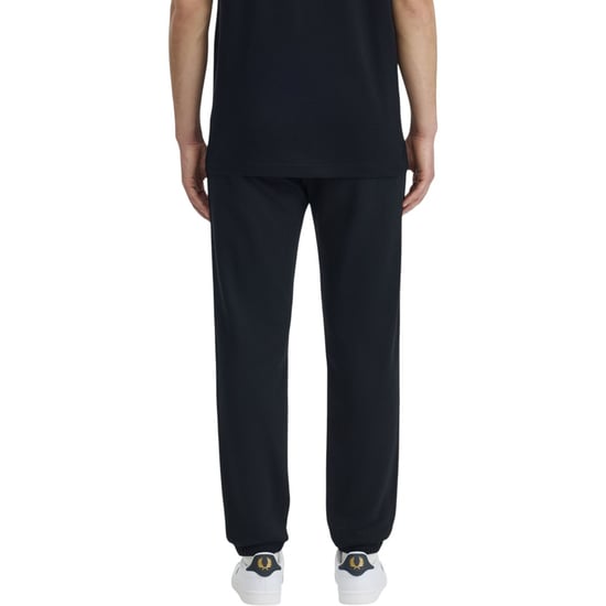 Fred Perry Mens Loopback Cuffed Joggers Black - Image 5