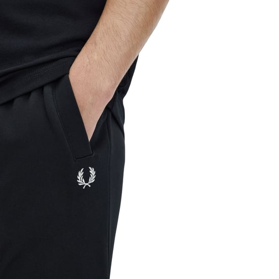 Fred Perry Mens Loopback Cuffed Joggers Black - Image 6