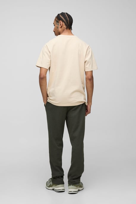 Elasticated Waist Slim Fit Waffle Smart Trousers - Image 2