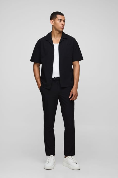 Regular Fit Technical Stretch Shirt & Tapered Trouser Set - Image 1