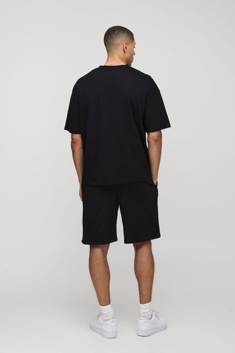Oversized Moto Graphic T-Shirt & Short Set - Image 2