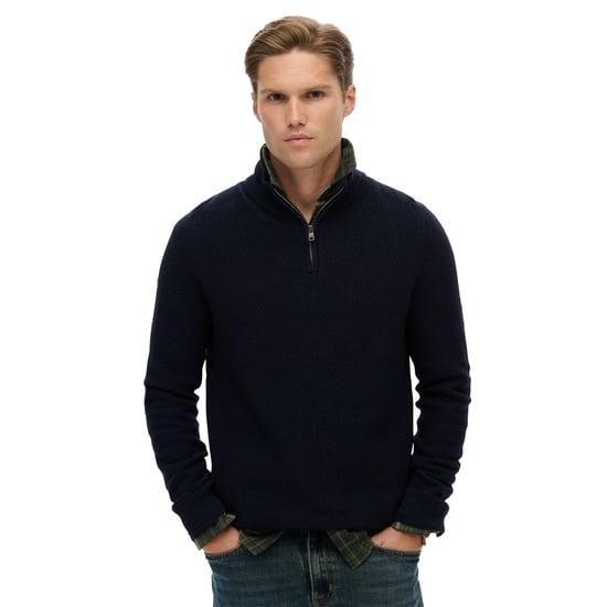 Superdry Katoen Textuur Henley Gebreide Truien - Image 2
