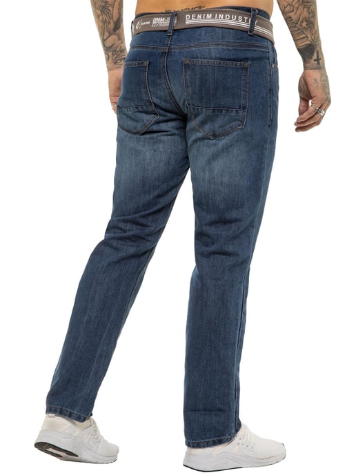 Enzo | Mens Straight Leg Denim Jeans - Image 3