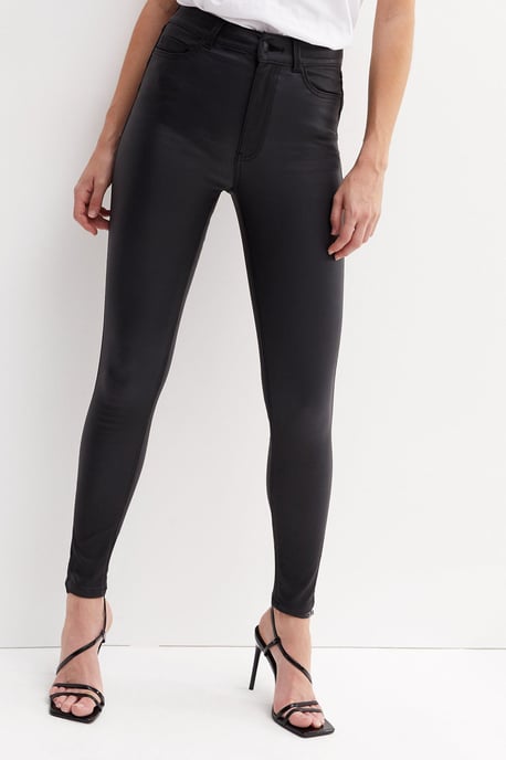 Leather Look Skinny Jeans - Image 4