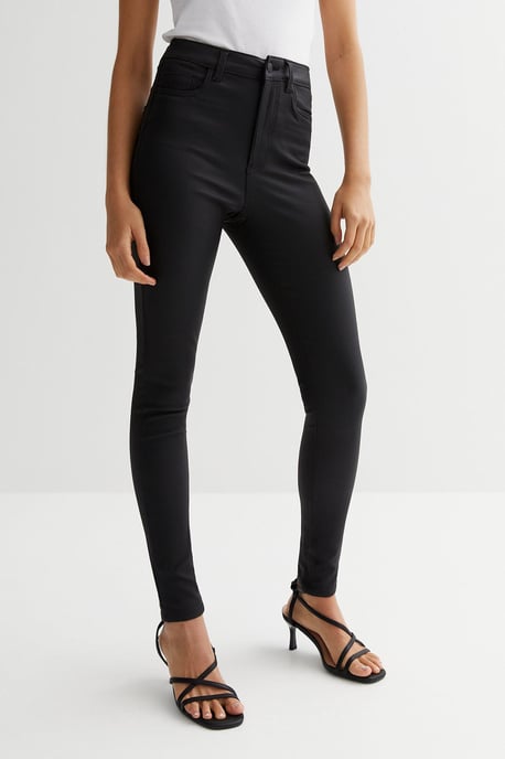 Leather Look Skinny Jeans - Image 5