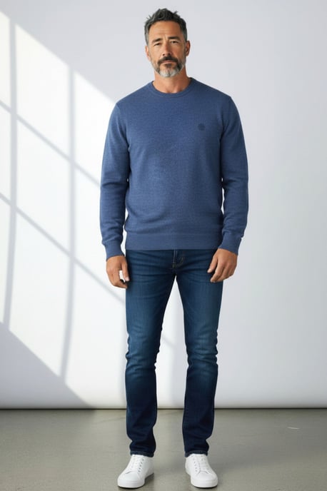 Crew Neck Wool Blend Jumper - Image 2