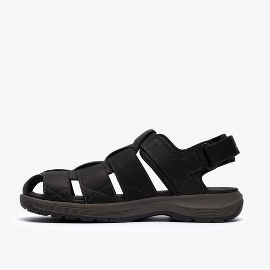 Guideview Cove Black Leather Sandals - Image 2