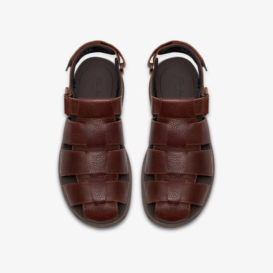 Guideview Cove Dark Brown Lea Sandals - Image 6