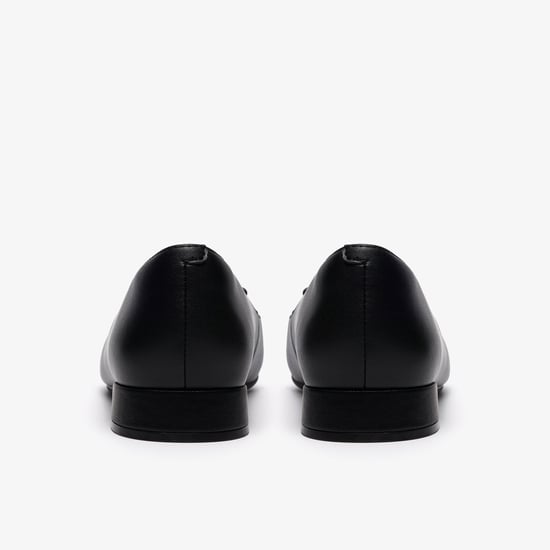 Natalyn Trim Black Leather Shoes - Image 5