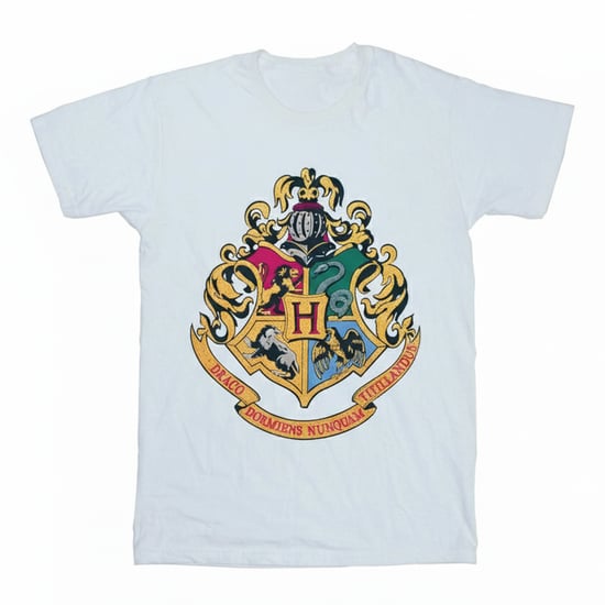 Harry Potter Girls Filled Crest Varsity Sweatshirt (White) - Image 1