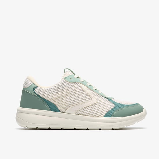 Ezrinn Tie Green Combi Trainers - Image 1