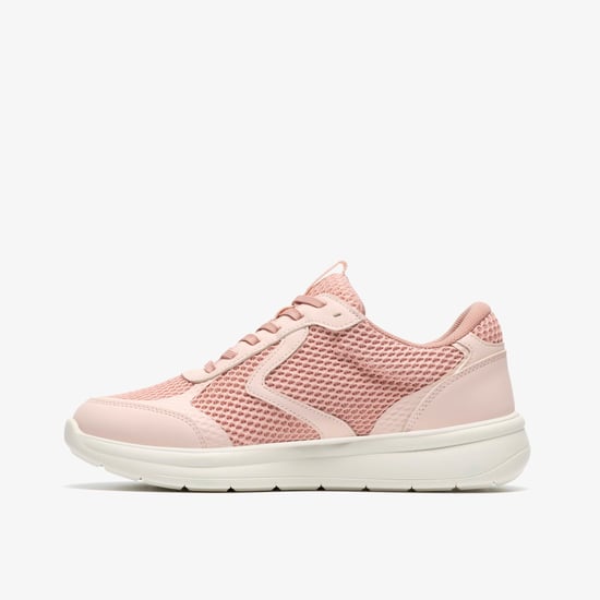Ezrinn Tie Dusty Pink Trainers - Image 2
