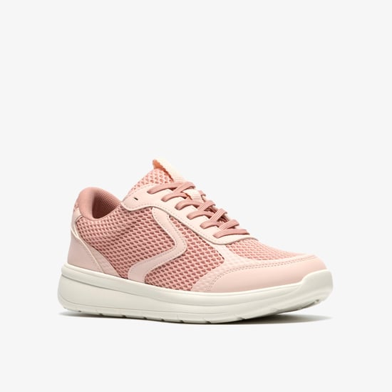 Ezrinn Tie Dusty Pink Trainers - Image 4