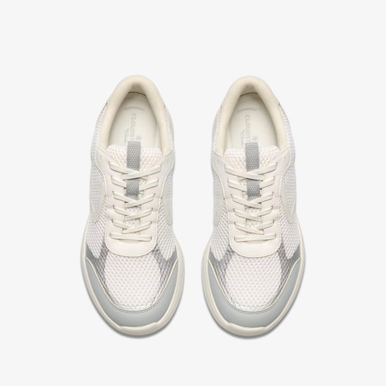 Ezrinn Tie White/Grey Trainers - Image 6