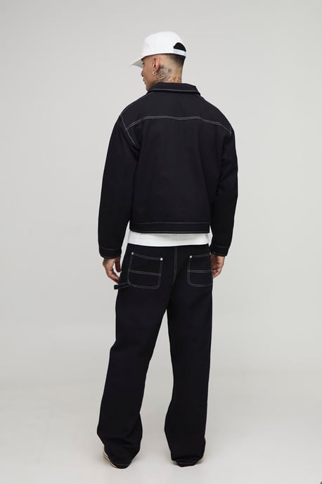 Tall Canvas Relaxed Fit Worker Trousers - Image 2