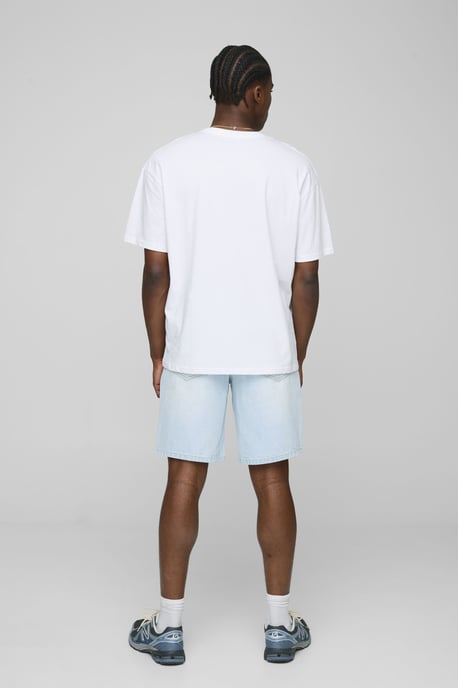 Relaxed Rigid Ice Blue Denim Shorts - Image 2