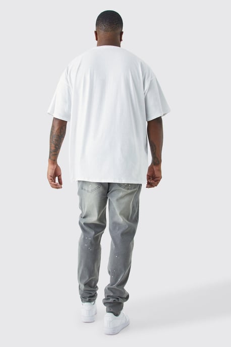 Plus Skinny Stretch Stacked Tinted Jeans - Image 2