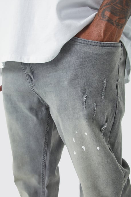 Plus Skinny Stretch Stacked Tinted Jeans - Image 3