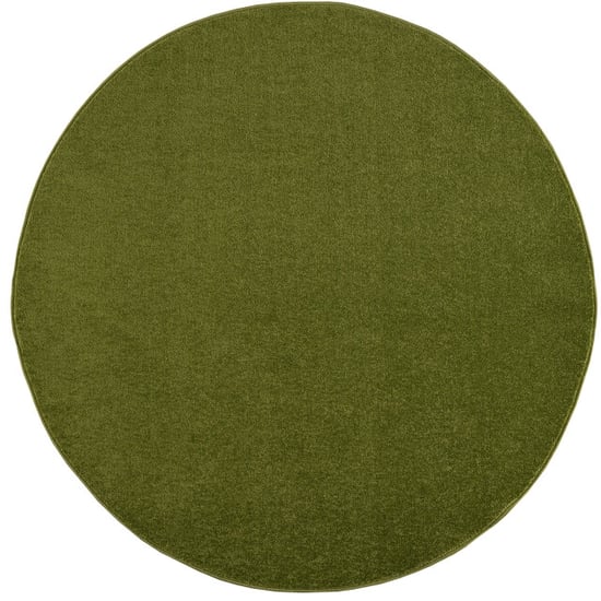 Muratap Uni rond groen vloerkleed – modern laagpolig effen tapijt- 300 cm rond - Image 4