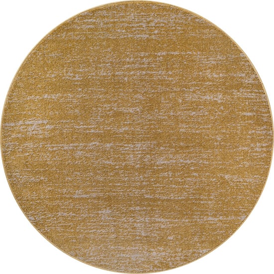 Muratap Relax oslo laagpolig vloerkleed rond modern tapijt geel goud- 150 cm - Image 3