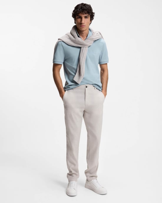Passerzip Polo Shirt in Light Blue - Image 3