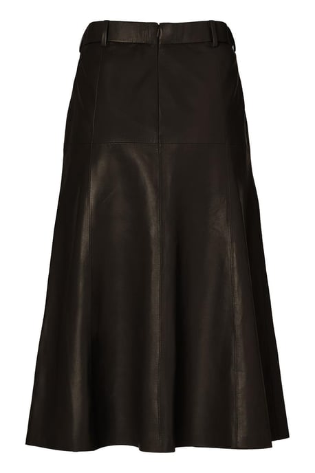 Delilah Leren Rok Donkerbruin - Image 4