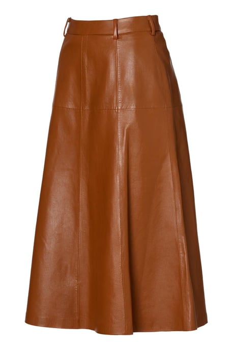 Delilah Leren Rok Cognac - Image 3