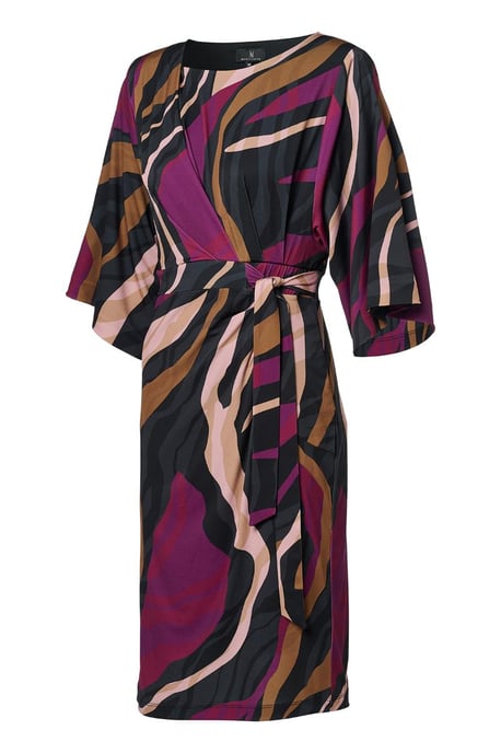 Milan Print Jurk Dark Berry - Image 3