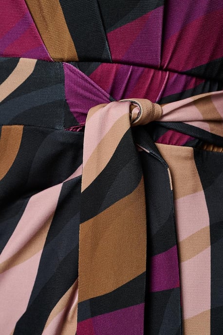 Milan Print Jurk Dark Berry - Image 5