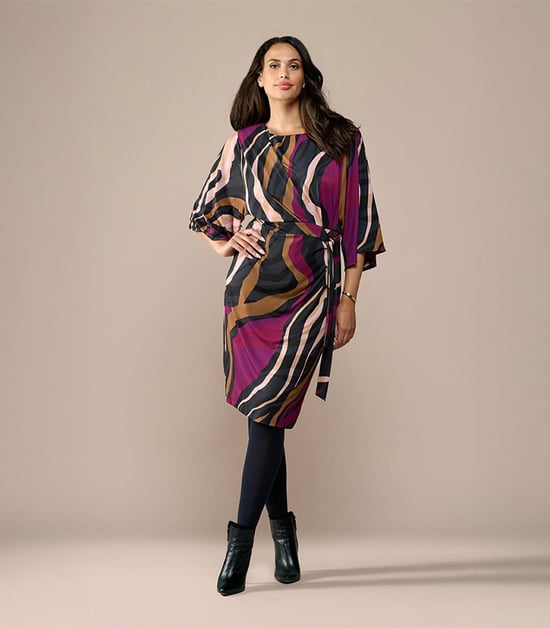 Milan Print Jurk Dark Berry - Image 6