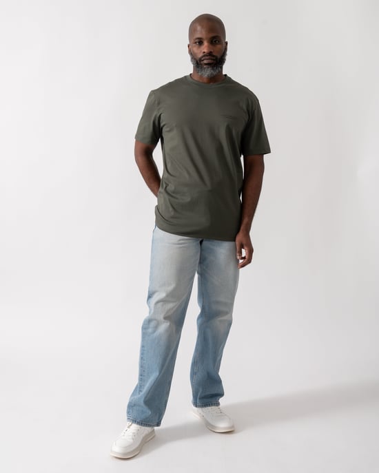 Chimera with Small Milano/New York Logo T-Shirt in Dark Green - Image 3