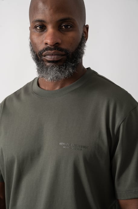 Chimera with Small Milano/New York Logo T-Shirt in Dark Green - Image 4