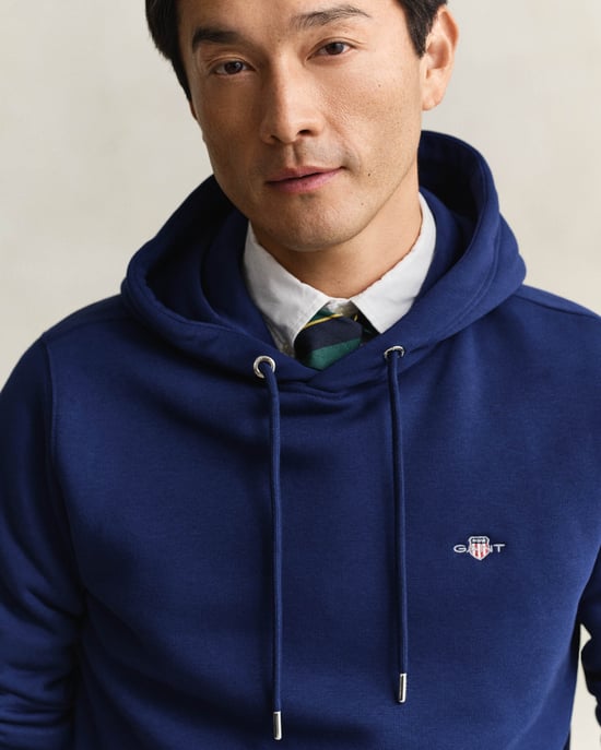 Regular Fit Hoodie in Dark Blue - Image 3