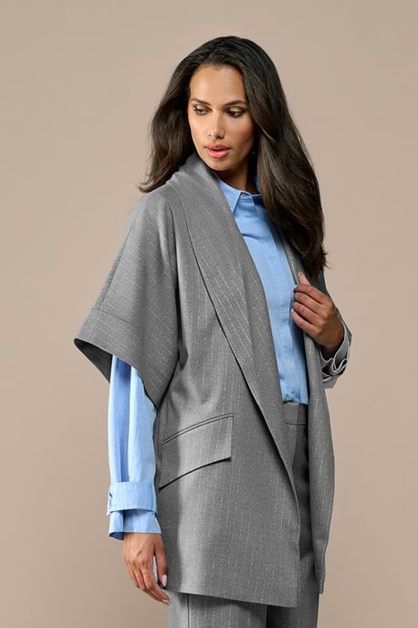 Roseline Lurex Blazer Grijs - Image 1