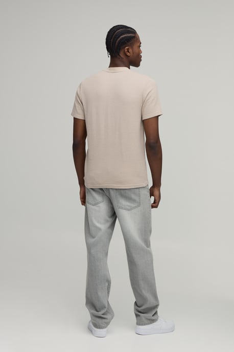 Slim Fit Waffle T-Shirt - Image 2