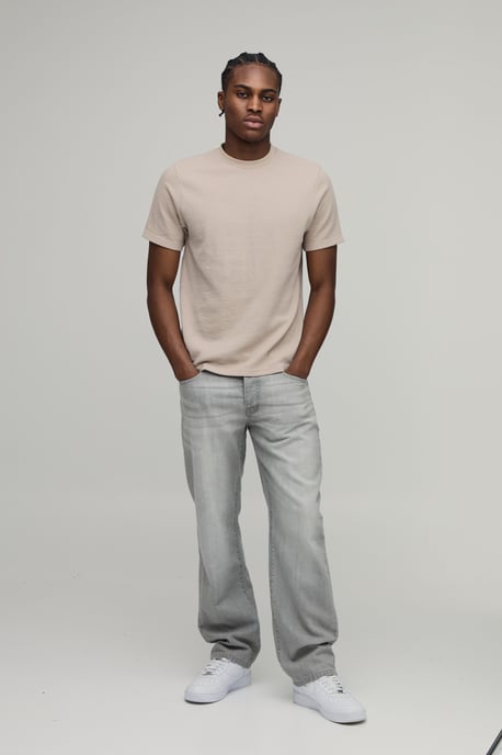 Slim Fit Waffle T-Shirt - Image 4