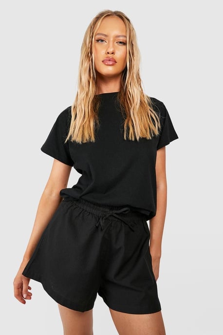 Tall Linen Look Flippy Shorts - Image 1