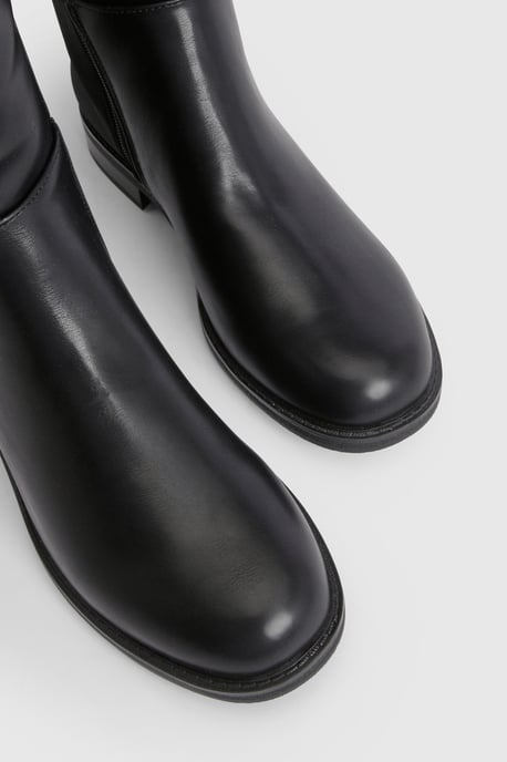 Over The Knee Stretch Flat Boots - Image 5