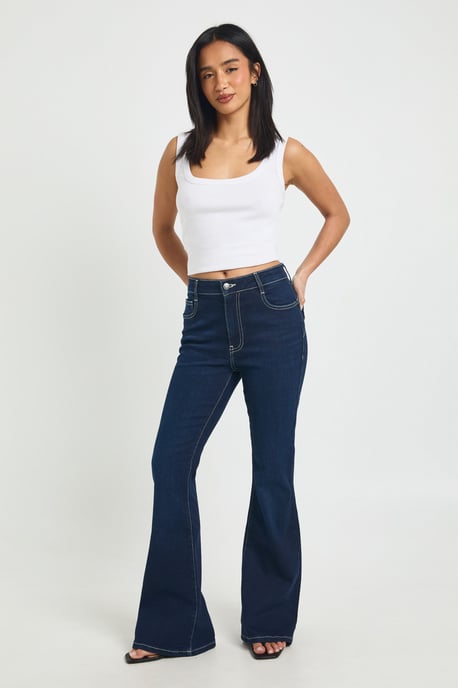 Petite High Waist Booty Lifting Flared Jean - Image 1